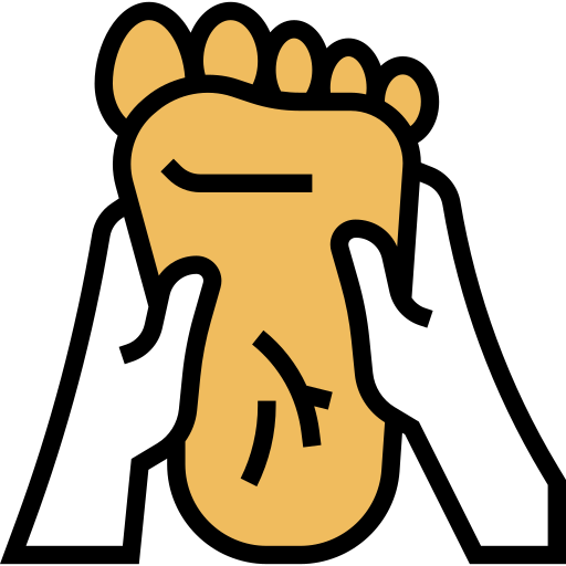 voet massage Meticulous Yellow shadow icoon
