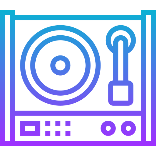 Record player Meticulous Gradient icon