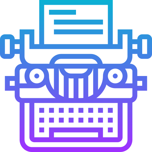 Typewriter Meticulous Gradient icon