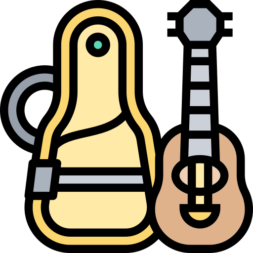 ukulele Meticulous Lineal Color ikona