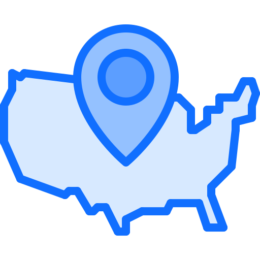 mapa Coloring Blue icono