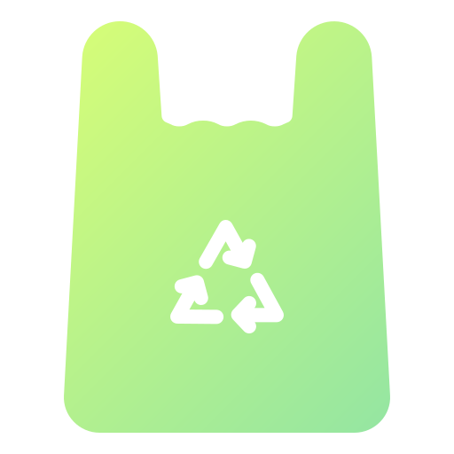 plastikowa torba z recyklingu Generic Flat Gradient ikona