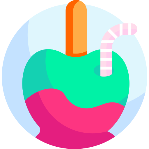 jabłko Detailed Flat Circular Flat ikona
