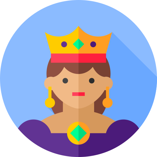 Queen Flat Circular Flat icon