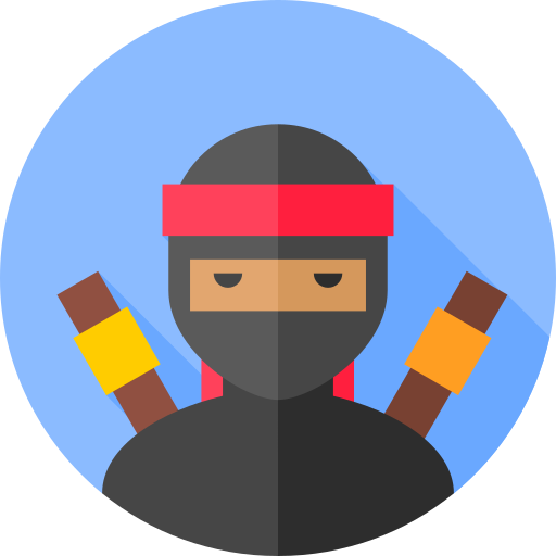 ninja Flat Circular Flat icono