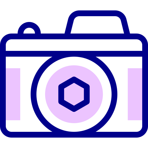카메라 Detailed Mixed Lineal color icon