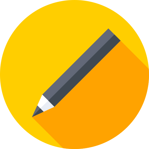 kolorowy ołówek Flat Circular Flat ikona