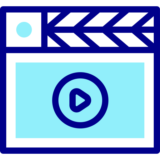 Clapperboard Detailed Mixed Lineal color icon