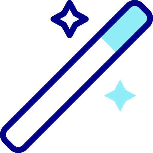 마법의 지팡이 Detailed Mixed Lineal color icon