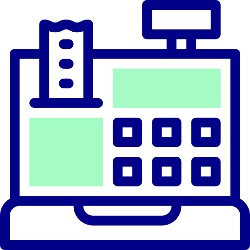 レジ Detailed Mixed Lineal color icon