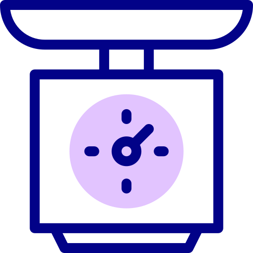 체중계 Detailed Mixed Lineal color icon