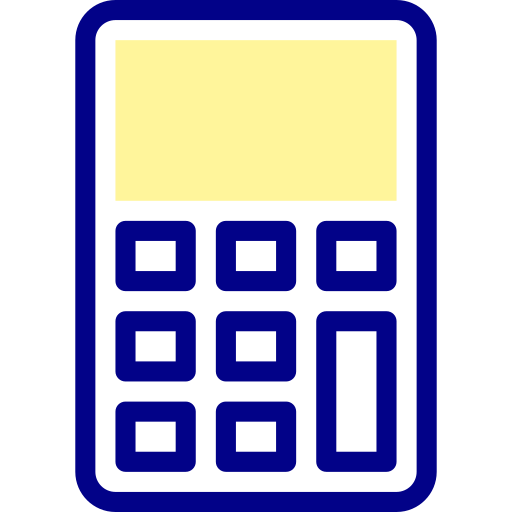 calculadora Detailed Mixed Lineal color icono