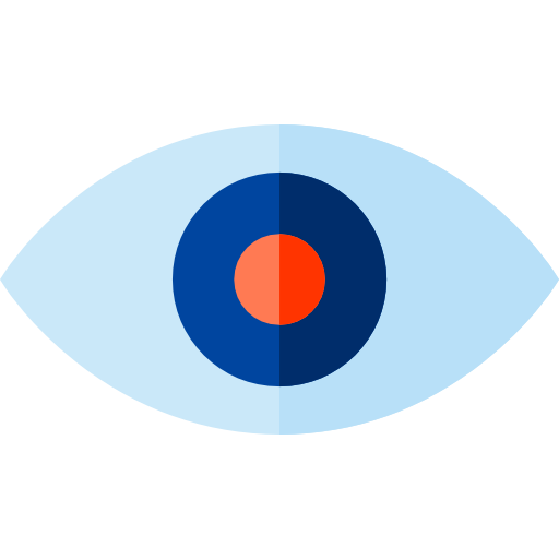 ojo rojo Basic Straight Flat icono