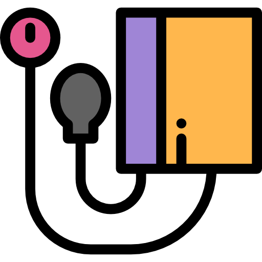 bloeddrukmeter Detailed Rounded Lineal color icoon