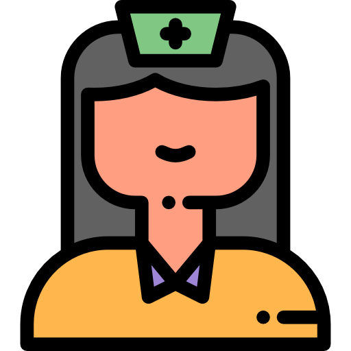 verpleegkundige Detailed Rounded Lineal color icoon