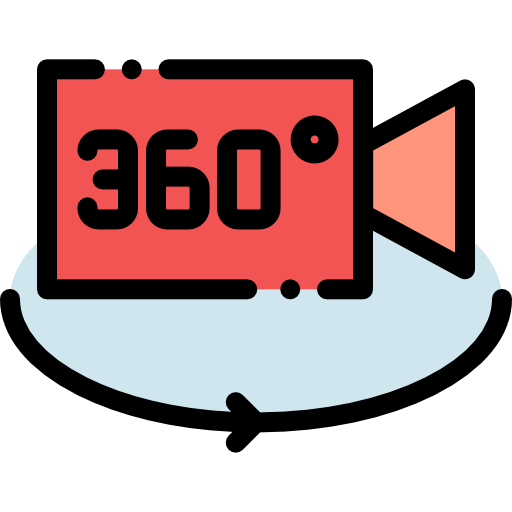 360 grad Detailed Rounded Lineal color icon