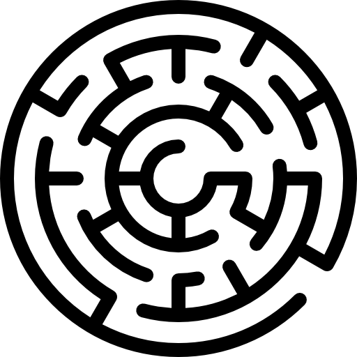 labyrinthe Detailed Rounded Lineal Icône