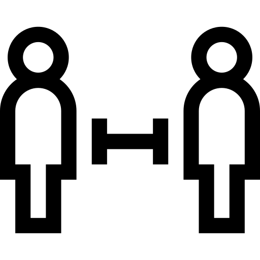 distanciation sociale Basic Straight Lineal Icône