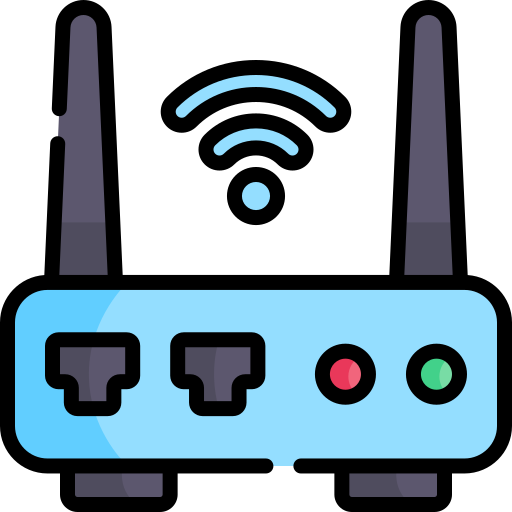 Wifi router Kawaii Lineal color icon