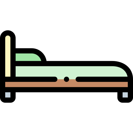 Односпальная кровать Detailed Rounded Lineal color иконка