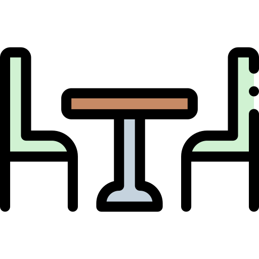 Table Detailed Rounded Lineal color icon