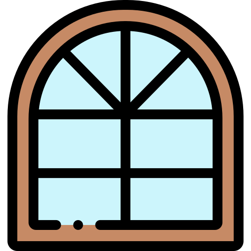 fenster Detailed Rounded Lineal color icon