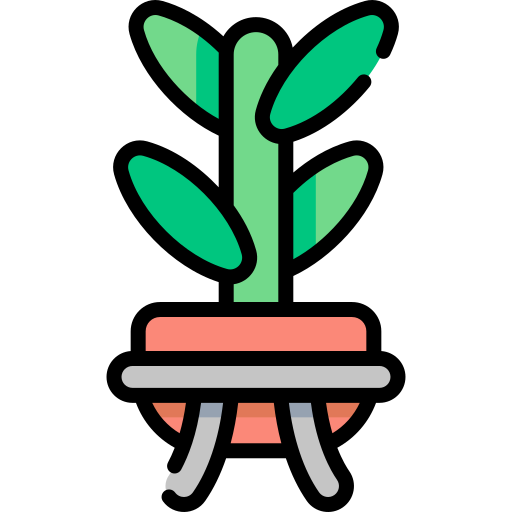 植木鉢 Kawaii Lineal color icon