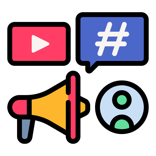 social-media-marketing Generic Outline Color icon