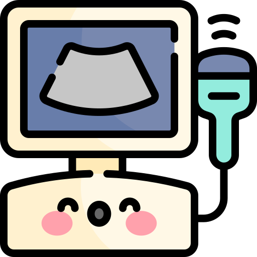 Ultrasound Kawaii Lineal color icon