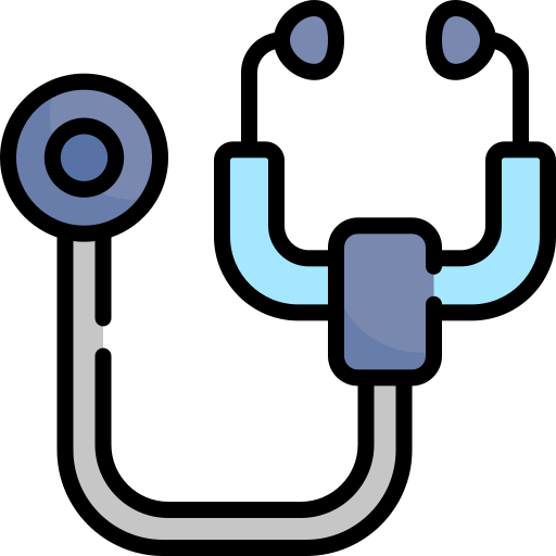 聴診器 Kawaii Lineal color icon