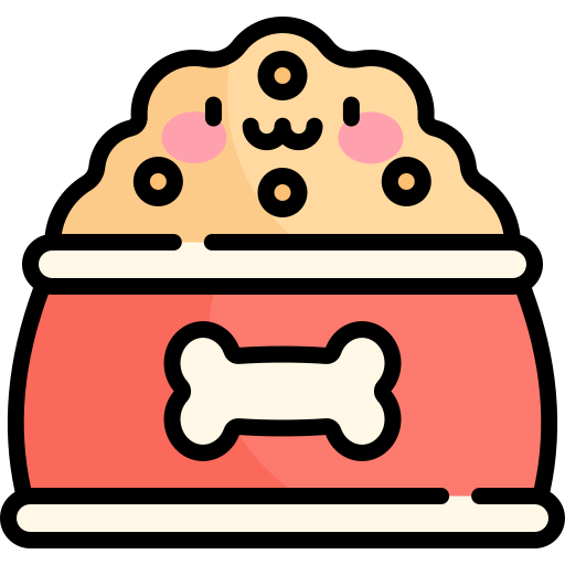 Dog bowl Kawaii Lineal color icon