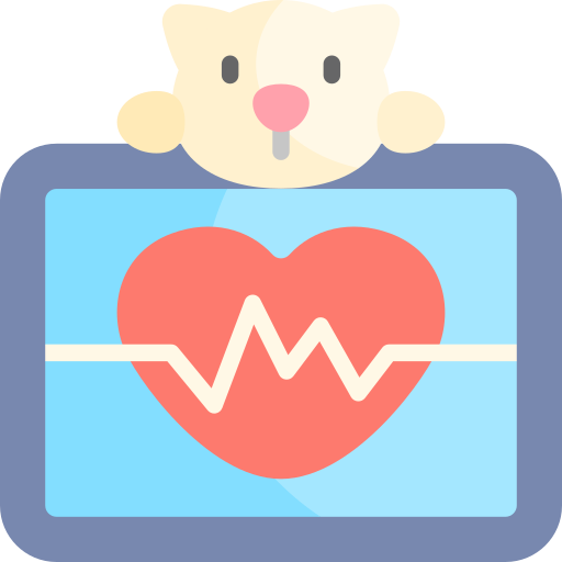 Heart rate monitor Kawaii Flat icon