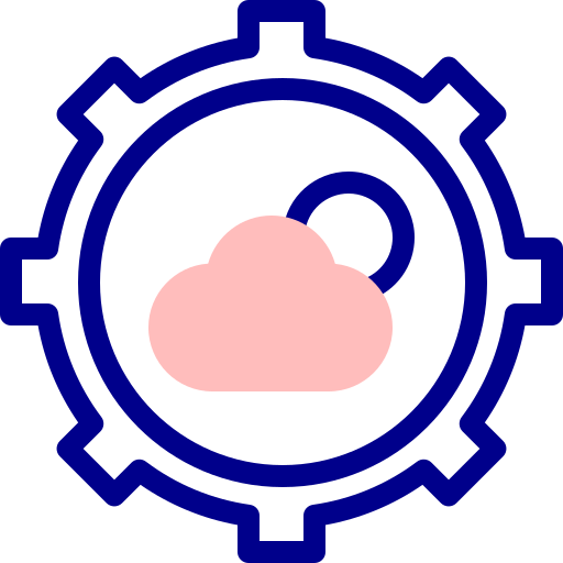 Cloudy Detailed Mixed Lineal color icon