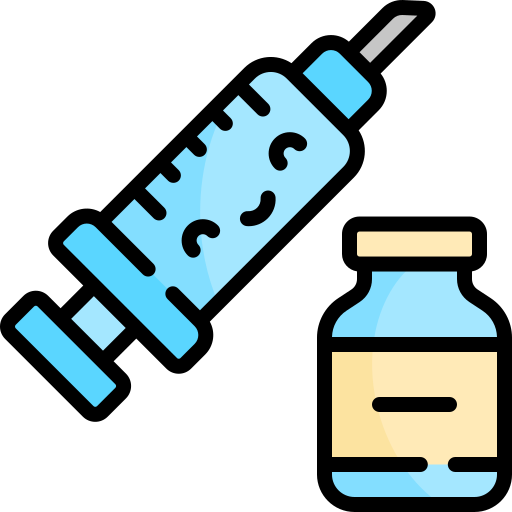 vacunación Kawaii Lineal color icono