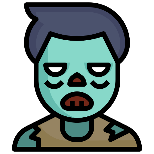 zombi Surang Lineal Color icono