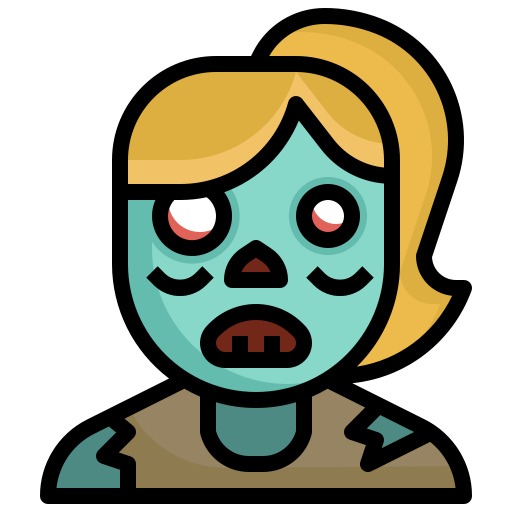 zombi Surang Lineal Color icono