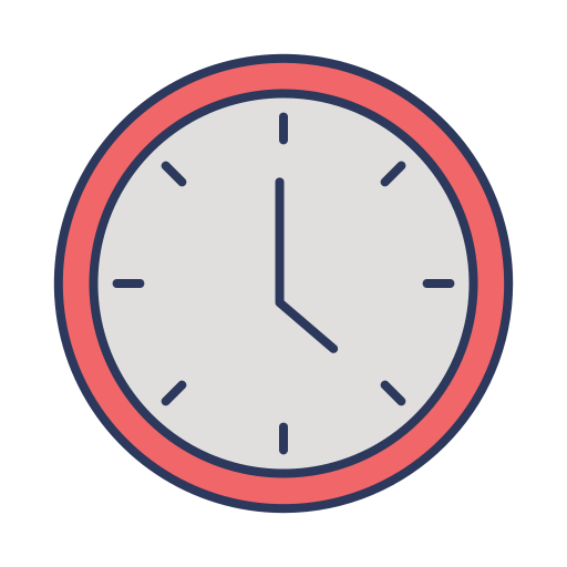 reloj de pared Dinosoft Lineal Color icono