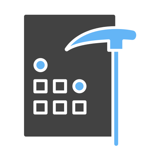 Data mining Generic Blue icon