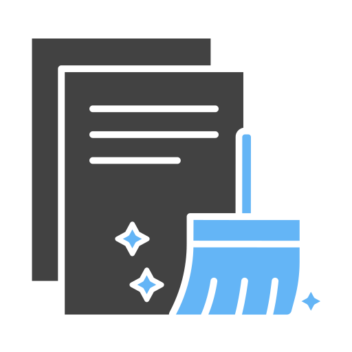 Data cleansing Generic Blue icon