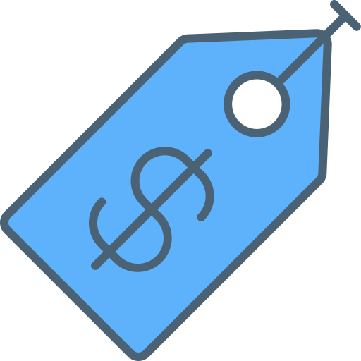 cartellino del prezzo Generic Blue icona