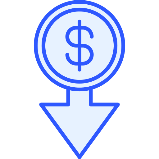 Profit and loss Generic Blue icon