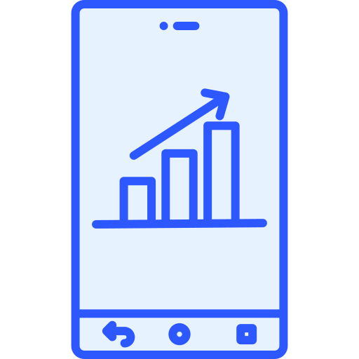 analyse mobile Generic Blue Icône