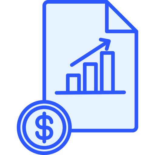 financieel rapport Generic Blue icoon