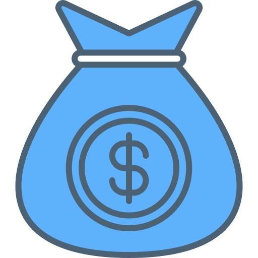 torba z pieniędzmi Generic Blue ikona