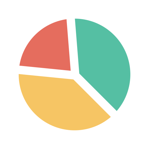 gráfico circular Dinosoft Flat icono