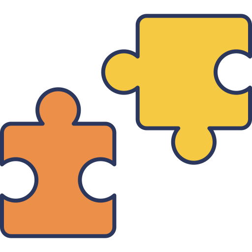 pieza de puzzle Dinosoft Lineal Color icono