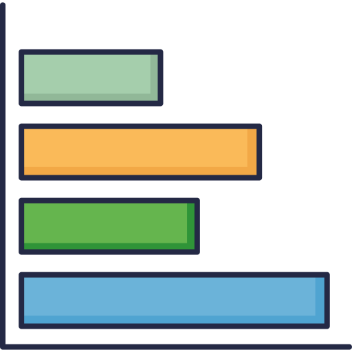 gráfico de barras Dinosoft Lineal Color Ícone
