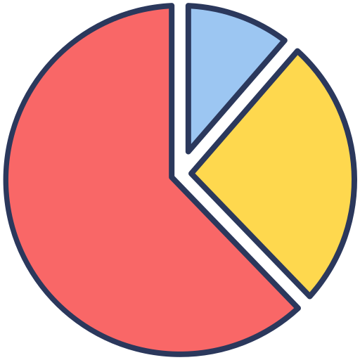 Pie chart Dinosoft Lineal Color icon