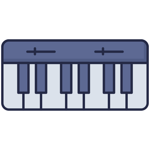fortepian Dinosoft Lineal Color ikona
