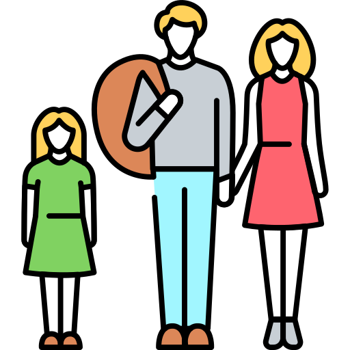 famille Generic Thin Outline Color Icône